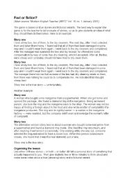 English Worksheet: Fact or Fiction