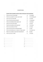 English Worksheet: Buildings and activities