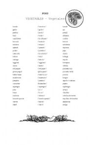 English worksheet: Vegetables