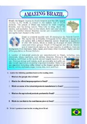 English Worksheet: AMAZING BRAZIL