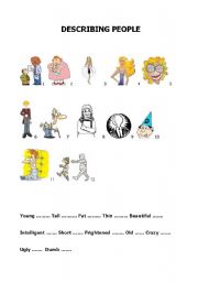 English worksheet: Build up your vocabulary - Describing people