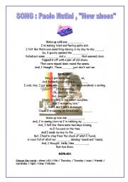 English worksheet: Song : New Shoes, Paolo Nuttini