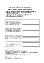 English Worksheet: I have a dream speech