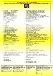 English worksheet: Song