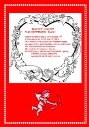 English Worksheet: Saint Valentines Day