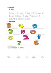 English worksheet: NUMBERS