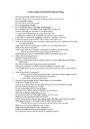 English Worksheet: Death
