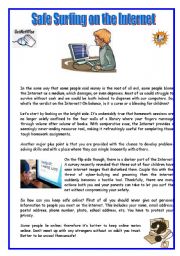 English Worksheet: Safe Surfing on the Internet