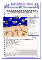 English Worksheet: Past continuous