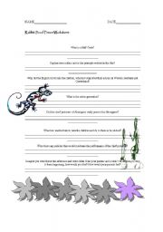 English worksheet: Rabbit Proof Fence Handout