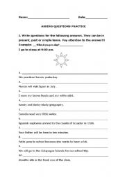 English Worksheet: Writing Questions