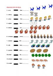 English Worksheet: plurals