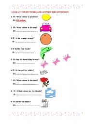 English Worksheet: colours 