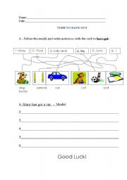 English Worksheet: Verb To Have Got