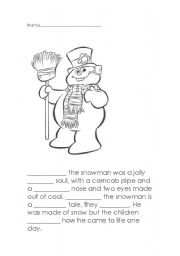 English worksheet: Frosty Word Choice