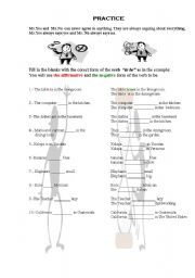 English worksheet: verb to be practice. 