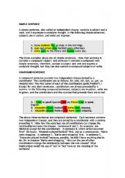 English Worksheet: Types of sentences