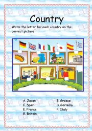 English Worksheet: Country