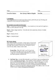 English Worksheet: Book reports:  Cereal Box Project