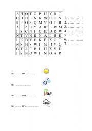 English Worksheet: The weather