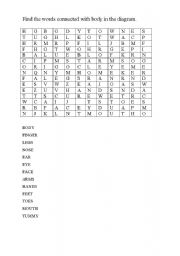 English Worksheet: body