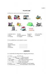 English worksheet: D.U. about tourism page 3