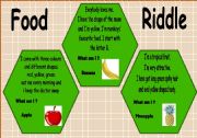 English Worksheet: food riddle