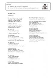 English Worksheet: Song: If I were a boy