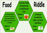 English Worksheet: food riddle 3