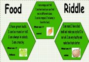 English Worksheet: food riddle 4