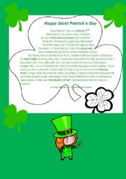 English Worksheet: St. Patricks Day: a traditional Irish festival 