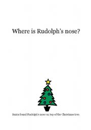 English Worksheet: Where is Rudolphs nose?