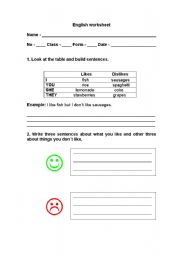 English worksheet: English worksheet