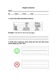 English worksheet: English worksheet