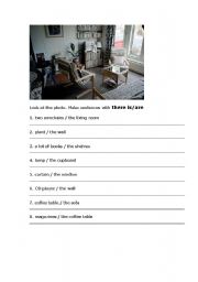 English Worksheet: Picture of a room