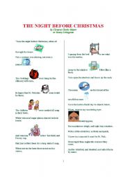 English Worksheet: The night before Christmas