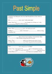 English worksheet: past simple