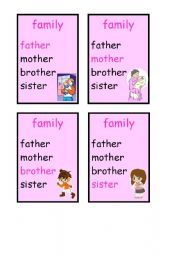 English Worksheet: game-happy families part 2