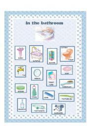 English Worksheet: Furniture (2/6) - Bathroom