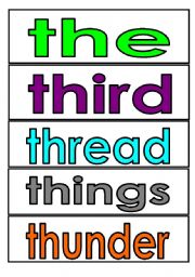 English worksheet: th sound