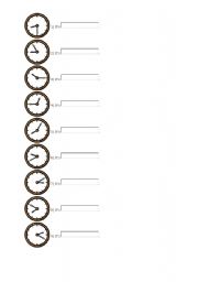 English Worksheet: Clock - Time