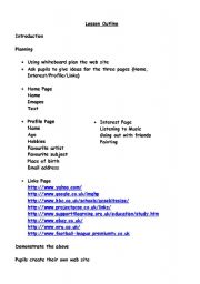 English worksheet: Create webpages using MS Publisher