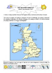 English Worksheet: the weather forecast