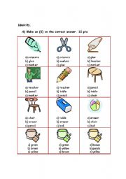 English worksheet: English test