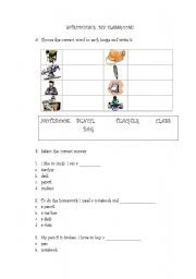 English worksheet: classroom 1