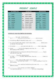 English Worksheet: Present Simple