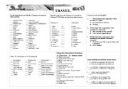 TRavel Formal and Informal worksheet