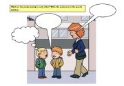 English Worksheet: Writing about school