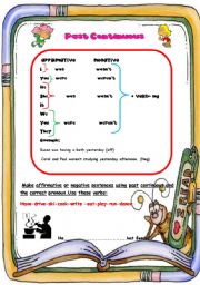 English Worksheet: Past continuous