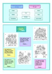 English Worksheet: members of my family